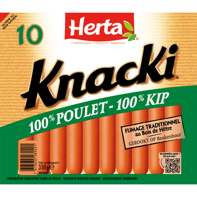 Saucisses Knacki Poulet HERTA x10 - 350g