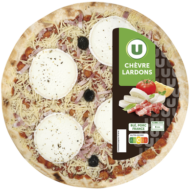 Pizza chèvre lardons fumés - 450g