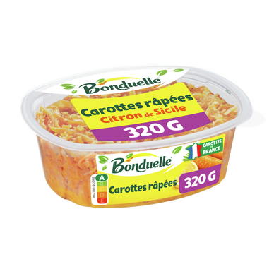 Carottes râpées au jus de citron de Sicile BONDUELLE De Nos Producteurs 320g