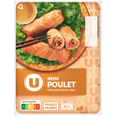 Nems au poulet + sauce nuoc mâm, x4 - 280g