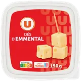 Emmental français pasteurisé mini dés  30% de MG, 150g