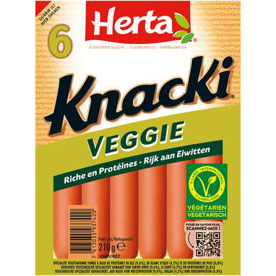 Saucisses Knacki Végétale x6 HERTA 210g