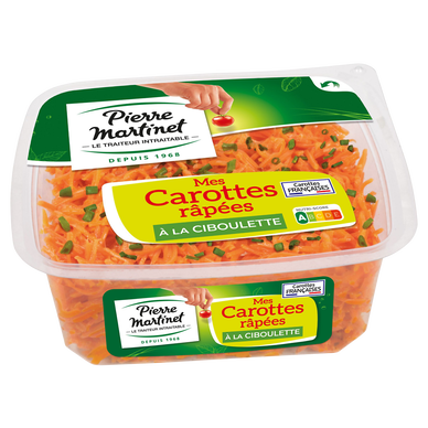 Carottes râpées à la ciboulette origine France PIERRE MARTINET - 200g