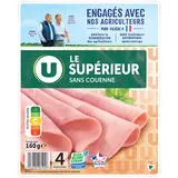 Jambon Supérieur sans couenne - x4 tranches, 160g