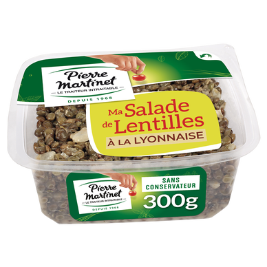 Salade de lentilles à la lyonnaise aux oignons émincés PIERRE MARTINET, 300g
