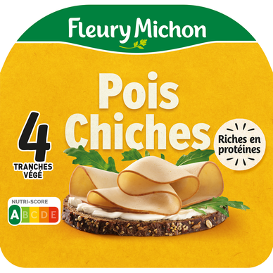 Tranches végétales à base de Pois Chiches FLEURY MICHON 4 tranches - 120g