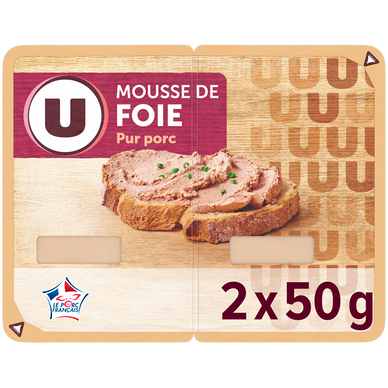 Mousse de foie supérieure pur porc U 2x50g