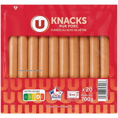 Knacks Pur Porc - x20, 700g