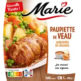 Plat cuisiné individuel Paupiette de veau et jardinière de légumes MARIE, 300g