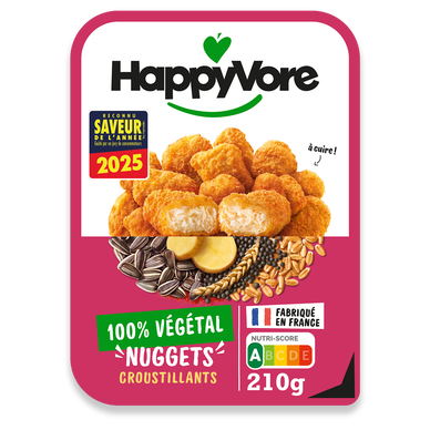 Nuggets vegetaux et gourmands HAPPYVORE 210g