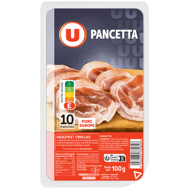 Pancetta - x10 tranches, 100g