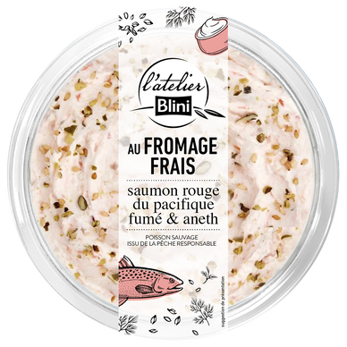 Fromage frais saumon et saumon fumé ATELIER DE BLINI 140g