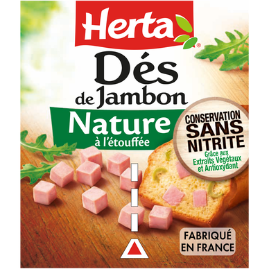 Dés jambon conservation sans nitrite HERTA 2x75g