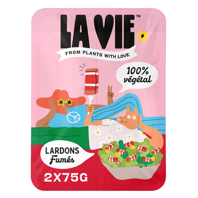 Spécialité végétale type lardons fumés LA VIE 2x75g soit 150g