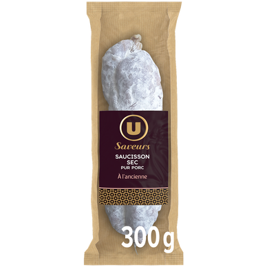 Saucisson sec Pur Porc à l'ancienne - 300g
