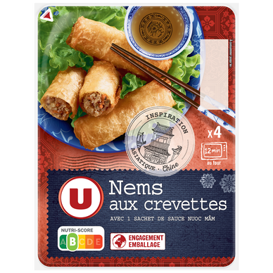 Nems aux crevettes + sauce Nuoc-mâm, x4 - 280g