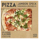 Pizza jambon speck gorgonzola mozzarella, 420g