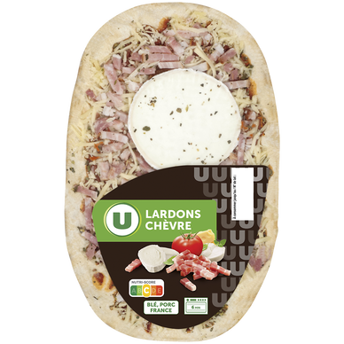 Pizza lardons fumés chèvre  200g