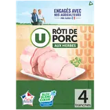 Roti de porc aux herbes Bleu Blanc Coeur U 4 tranches 160g
