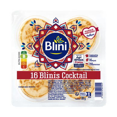 Blinis cocktail BLINI, 16 unités, 135g