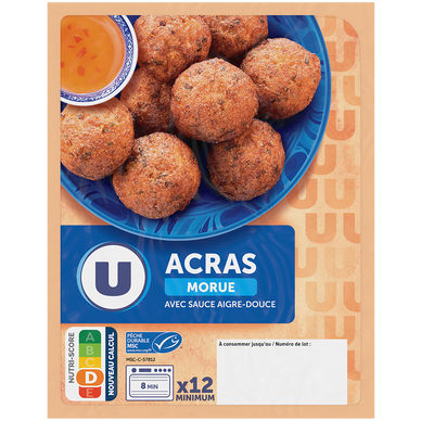 Acras de morue + sauce aigre douce U x12 200g