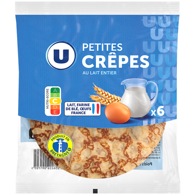 Petites crêpes au sucre de canne,  x6, 240g