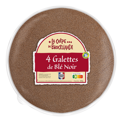 Galettes de blé noir France en sachet LA CREPE BROCELIANDE x4 260g