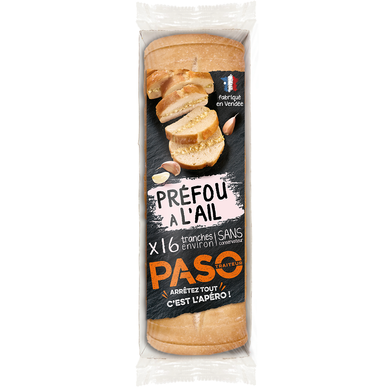 Préfou à l'ail pré tranché PASO, 350g