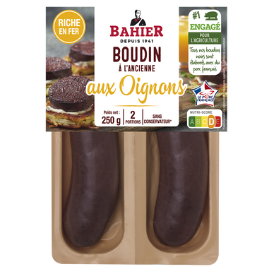 Boudin noir aux oignon BAHIER, 2x125g