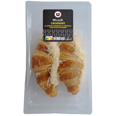 Croissant au jambon, 2x150g