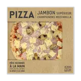 Pizza jambon superieur champignons mozzarella, 420g