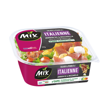 Salade Italienne de penne au jambon cru, tomates et mozzarella MIX BUFFET, 250g