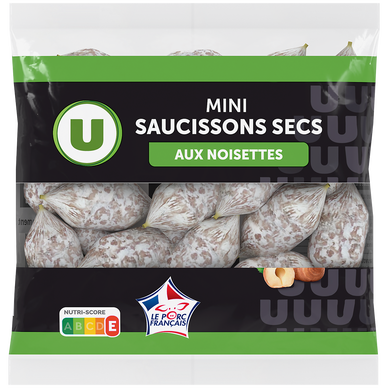 Mini Saucissons secs aux noisettes Pur Porc - 130g