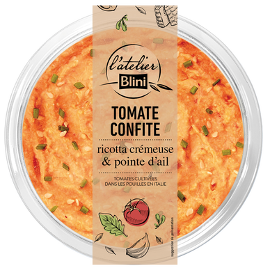 Tomate confite ricotta&pointe d'ail L'ATELIER BLINI 140g