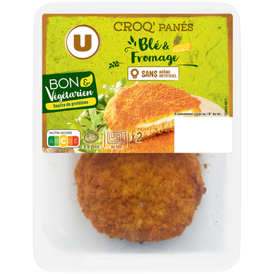 Croq'panés blé et fromage bon et végétarien - 2x100g