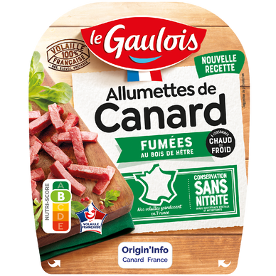 Allumettes de canard fumées LE GAULOIS, 2x75g soit 150g