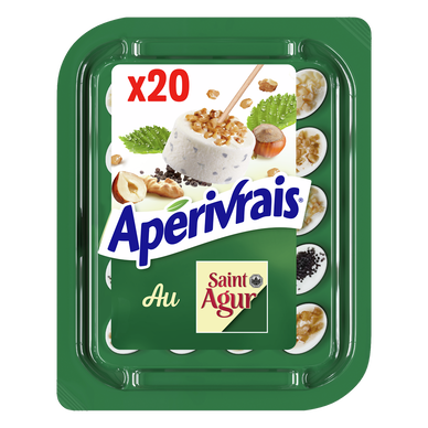 Fromage apéritif au Saint Agur APERIVRAIS - 20 bouchées 100g