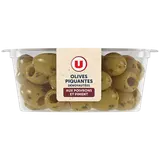 Olives vertes dénoyautées aux poivrons rouge et piment jalapeno rouge,150g