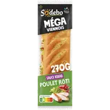 Sandwich le Méga baguette viennois, poulet rôti et sauce kebab SODEBO,270g
