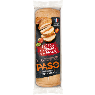 Préfou aux tomates et au basilic pré tranché PASO, 350g