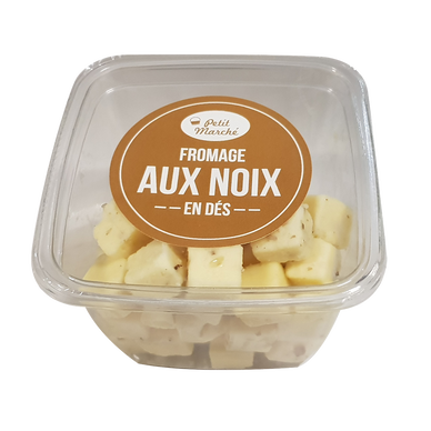 Dés de gouda aux noix, PETIT MARCHE, 30%MG, 120g