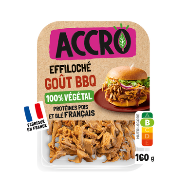 Effiloché goût barbeque 100% végétal ACCRO 160g