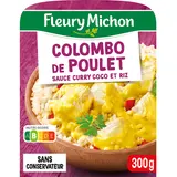 Plat cuisiné Individuel Colombo de Poulet sauce curry FLEURY MICHON -300g