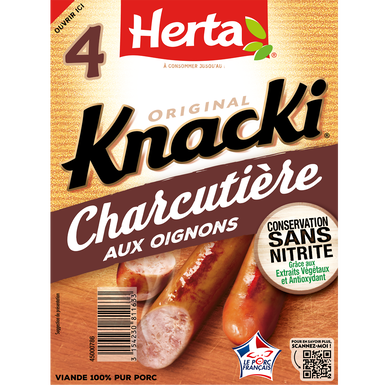 Saucisses Charcutières L'Original Sans Nitrite HERTA x4 - 280g