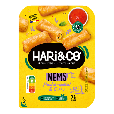 Nems haché végétal&curry sauce aigre douche HARI&CO X6 140g