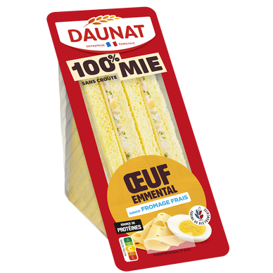Club 100% mie oeuf emmental DAUNAT 140g