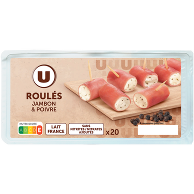 Bouchées jambon Poivre U 100g