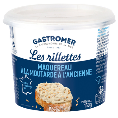 Rillettes de maquereau à la moutarde GASTROMER, pot de 150g