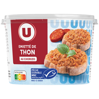 Emietté à base de thon MSC, et de chorizo U 150G