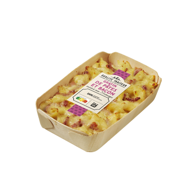 Gratin de pâtes bacon et 3 fromages QUALITE TRAITEUR, 1 part, 300g